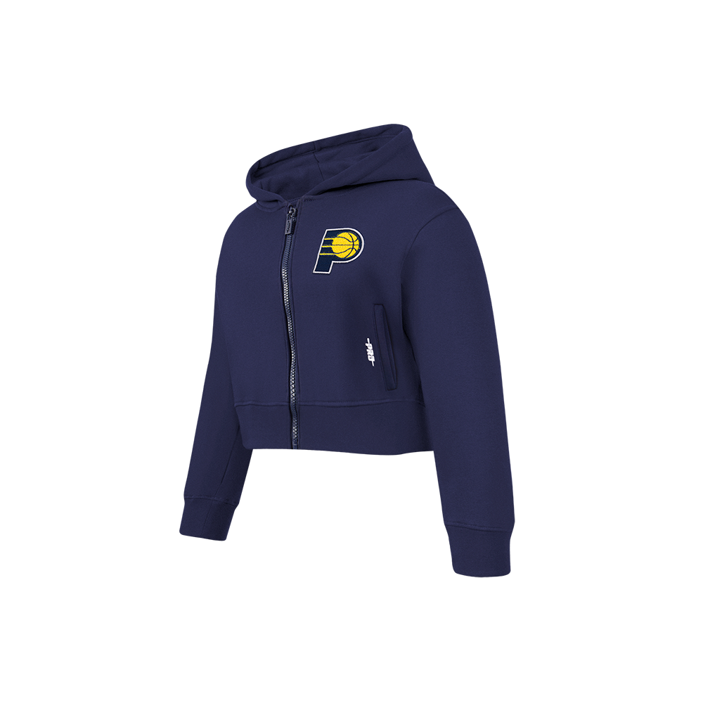 NBA INDIANA PACERS CLASSIC LITTLE GIRL'S FLEECE FULL ZIP HOODIE (MIDNIGHT NAVY)