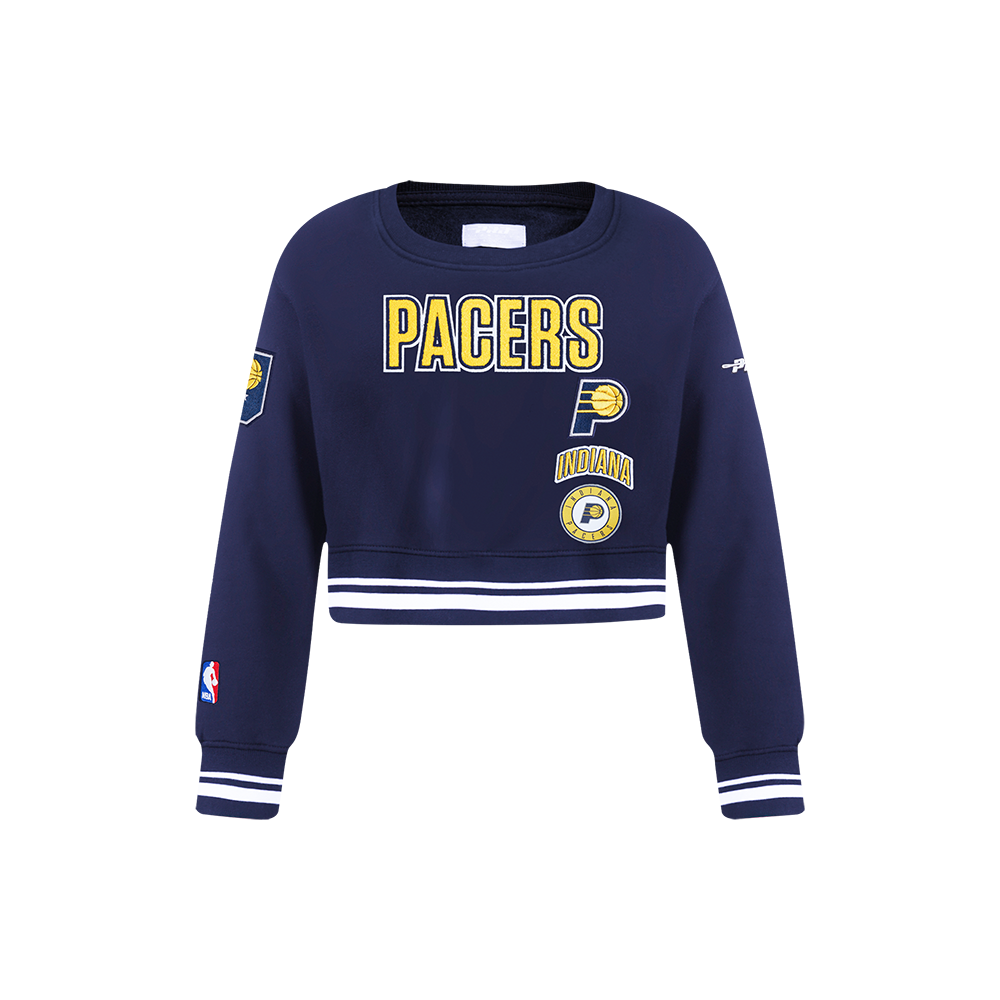 NBA INDIANA PACERS RETRO CLASSIC CHANDAIL À COL ROND EN MOLLETON CÔTELÉ POUR FILLE ENFANT (MARINE MINUIT)
