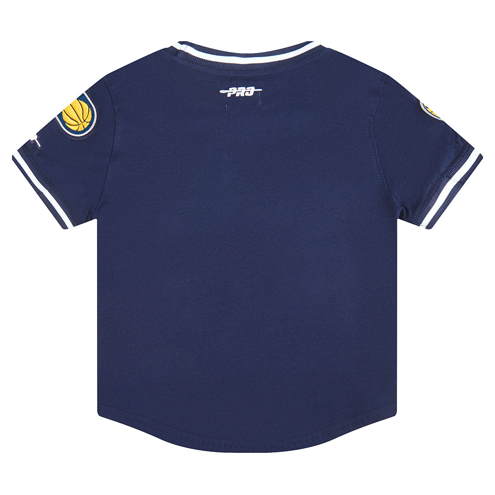 NBA INDIANA PACERS CLASSIC TODDLER BOYS SHORT SLEEVE STRIPED RIB TEE (MIDNIGHT NAVY)