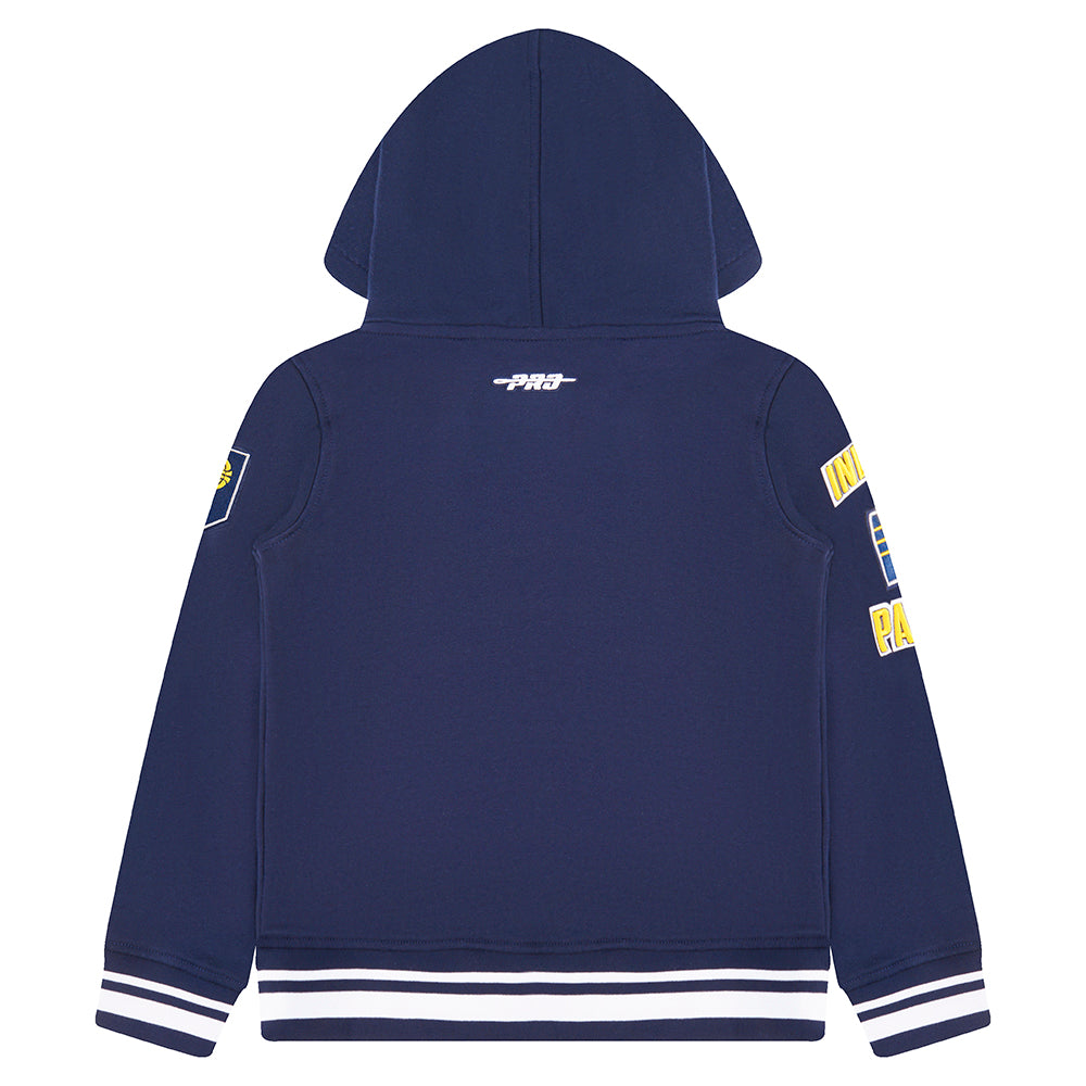NBA INDIANA PACERS RETRO CLASSIC TODDLER BOYS RIB FLEECE PULLOVER HOODIE (MIDNIGHT NAVY)
