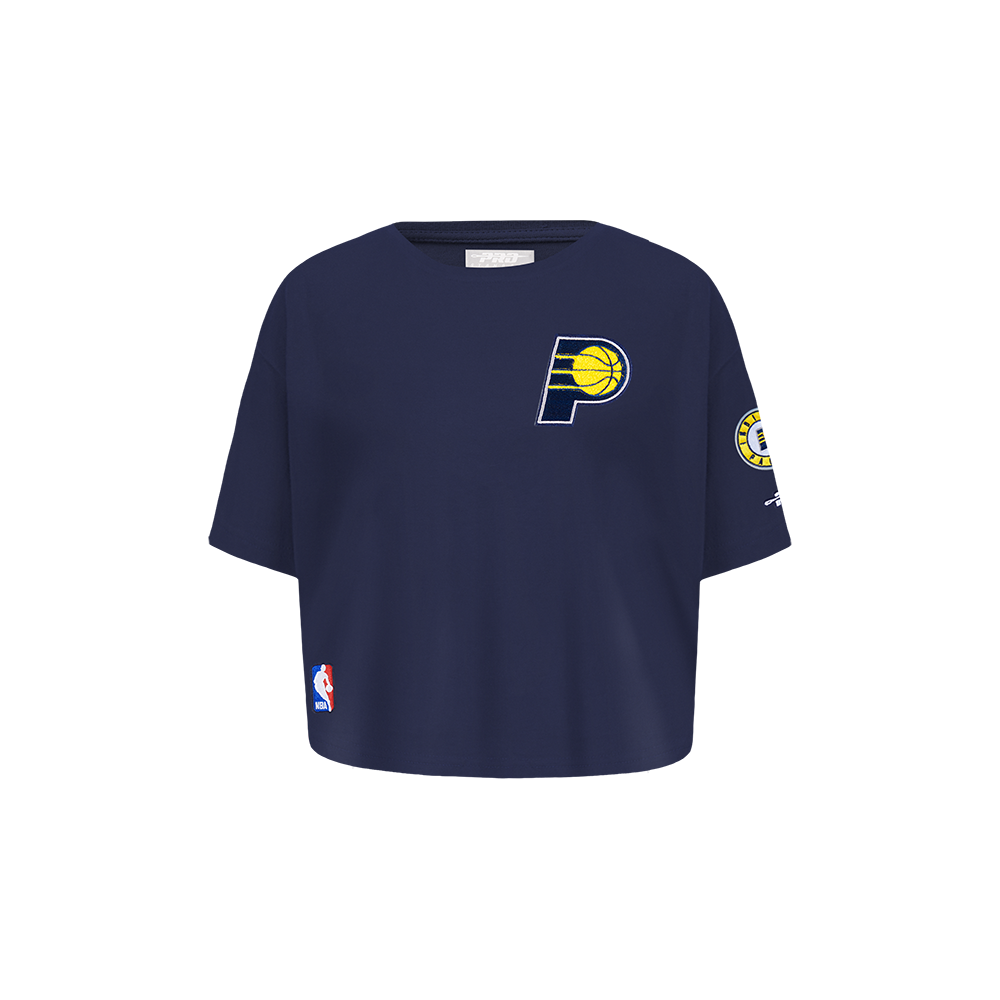 NBA INDIANA PACERS CLASSIC TODDLER GIRL'S SHORT SLEEVE BOXY TEE (MIDNIGHT NAVY)