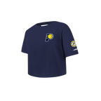 NBA INDIANA PACERS CLASSIC TODDLER GIRL'S SHORT SLEEVE BOXY TEE (MIDNIGHT NAVY)