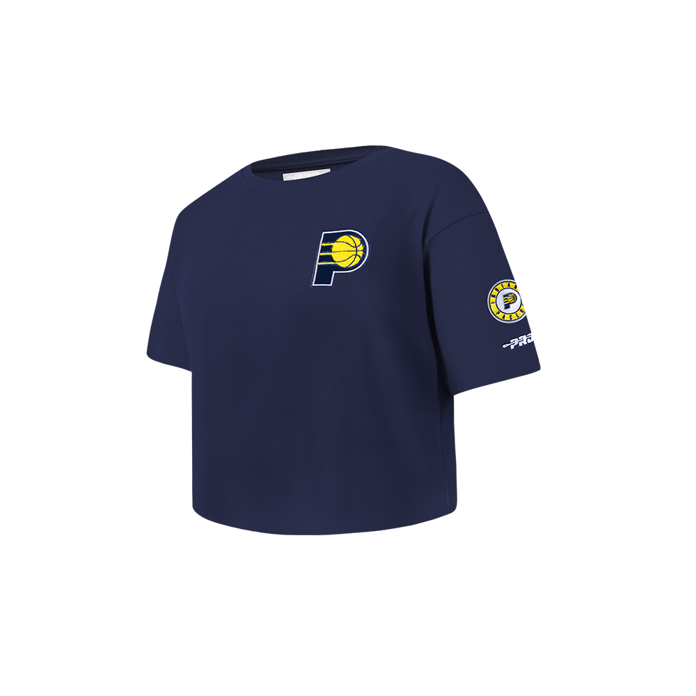 NBA INDIANA PACERS CLASSIC TODDLER GIRL'S SHORT SLEEVE BOXY TEE (MIDNIGHT NAVY)