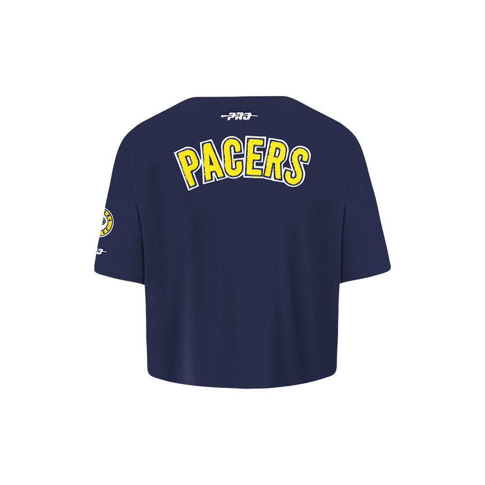 NBA INDIANA PACERS CLASSIC TODDLER GIRL'S SHORT SLEEVE BOXY TEE (MIDNIGHT NAVY)