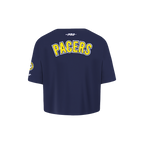 NBA INDIANA PACERS CLASSIC TODDLER GIRL'S SHORT SLEEVE BOXY TEE (MIDNIGHT NAVY)