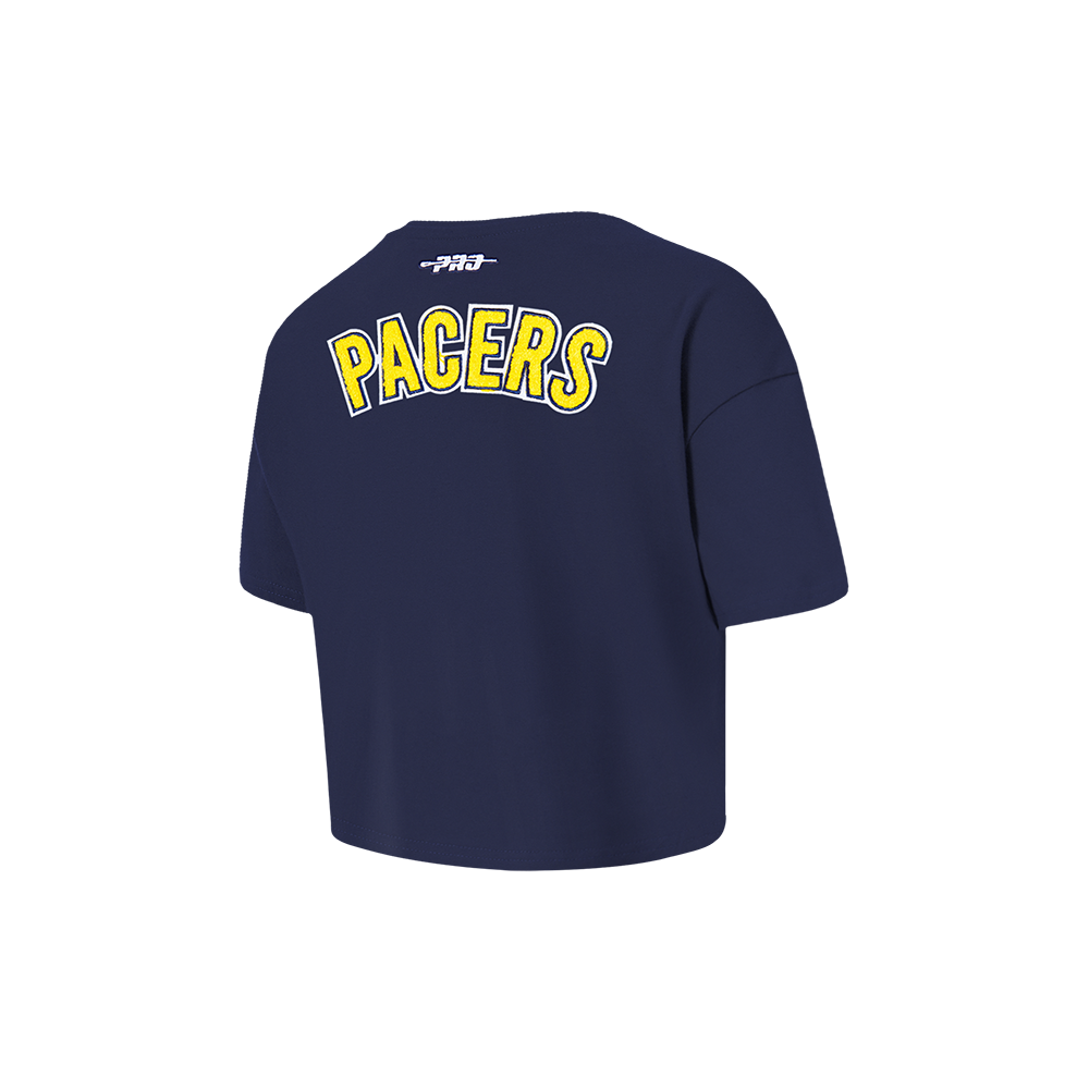 NBA INDIANA PACERS CLASSIC TODDLER GIRL'S SHORT SLEEVE BOXY TEE (MIDNIGHT NAVY)