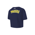 NBA INDIANA PACERS CLASSIC TODDLER GIRL'S SHORT SLEEVE BOXY TEE (MIDNIGHT NAVY)