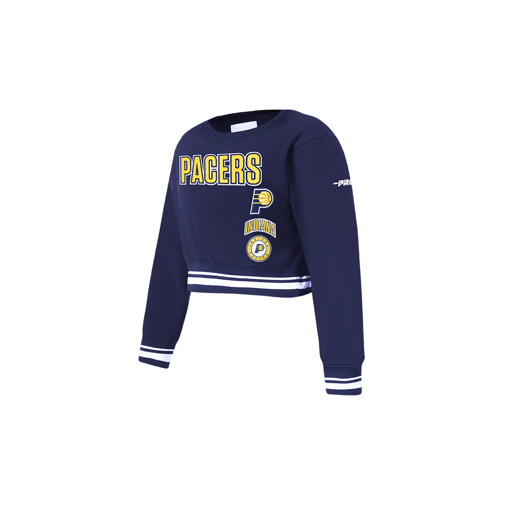 NBA INDIANA PACERS RETRO CLASSIC TODDLER GIRLS  RIB FLEECE CREWNECK (MIDNIGHT NAVY)