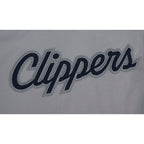 NBA LOS ANGELES CLIPPERS CLASSIC CHENILLE T-SHIRT EN JERSEY SIMPLE POUR HOMME (GRIS)