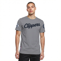 NBA LOS ANGELES CLIPPERS CLASSIC CHENILLE T-SHIRT EN JERSEY SIMPLE POUR HOMME (GRIS)