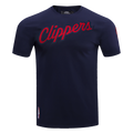 NBA LOS ANGELES CLIPPERS CLASSIC CHENILLE MEN'S SJ TEE (MIDNIGHT NAVY)