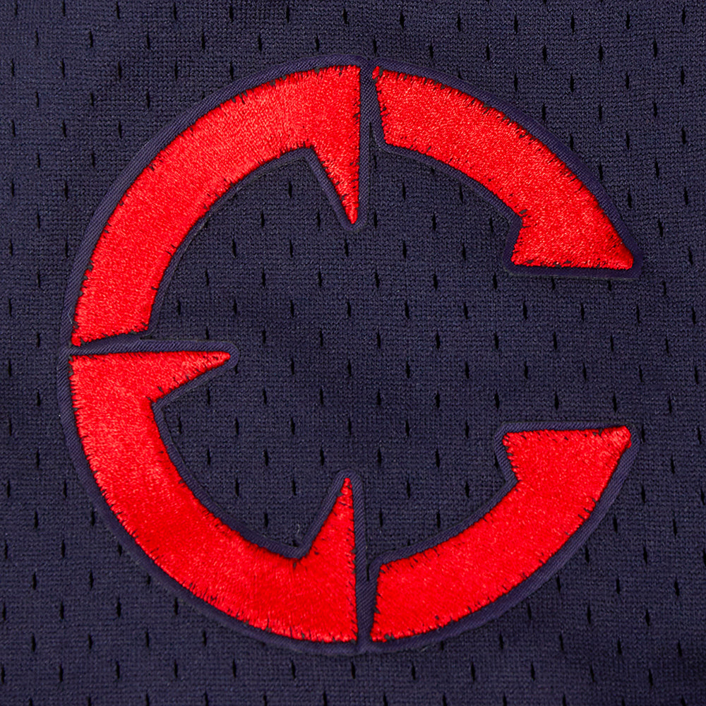 NBA LOS ANGELES CLIPPERS CLASSIC MESH CHEMISE BOUTONNÉE EN FILET POUR HOMME (MARINE MINUIT/ROUGE)