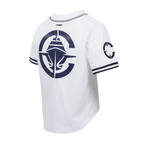 NBA LOS ANGELES CLIPPERS CLASSIC MESH CHEMISE BOUTONNÉE EN FILET POUR HOMME (BLANC/MARINE MINUIT)