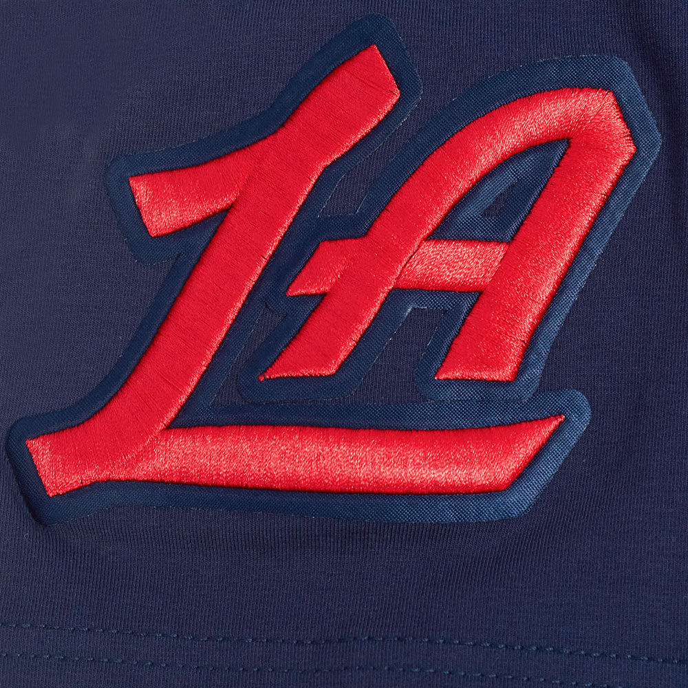 NBA LOS ANGELES CLIPPERS OLD ENGLISH T-SHIRT CLASSIQUE EN JERSEY SIMPLE POUR HOMME (MARINE MINUIT)