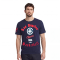 NBA LOS ANGELES CLIPPERS OLD ENGLISH T-SHIRT CLASSIQUE EN JERSEY SIMPLE POUR HOMME (MARINE MINUIT)