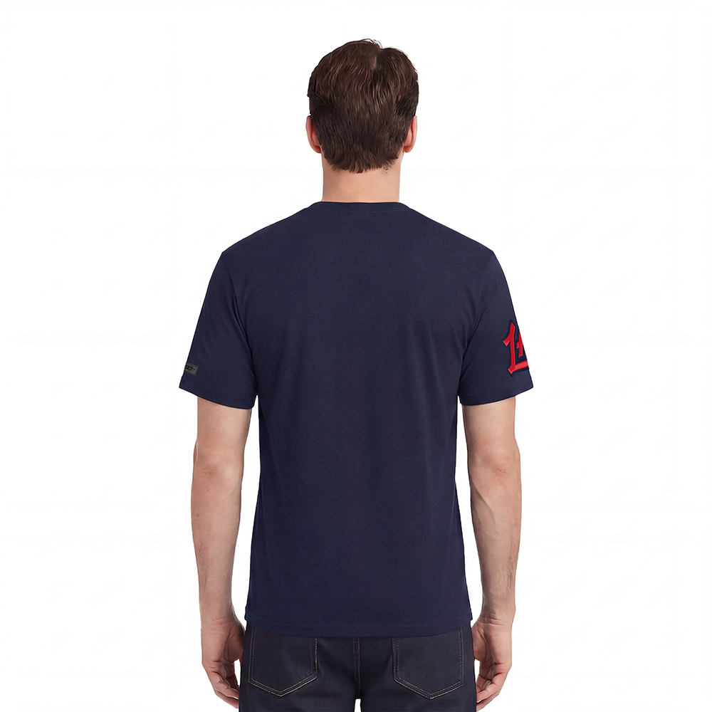 NBA LOS ANGELES CLIPPERS OLD ENGLISH T-SHIRT CLASSIQUE EN JERSEY SIMPLE POUR HOMME (MARINE MINUIT)