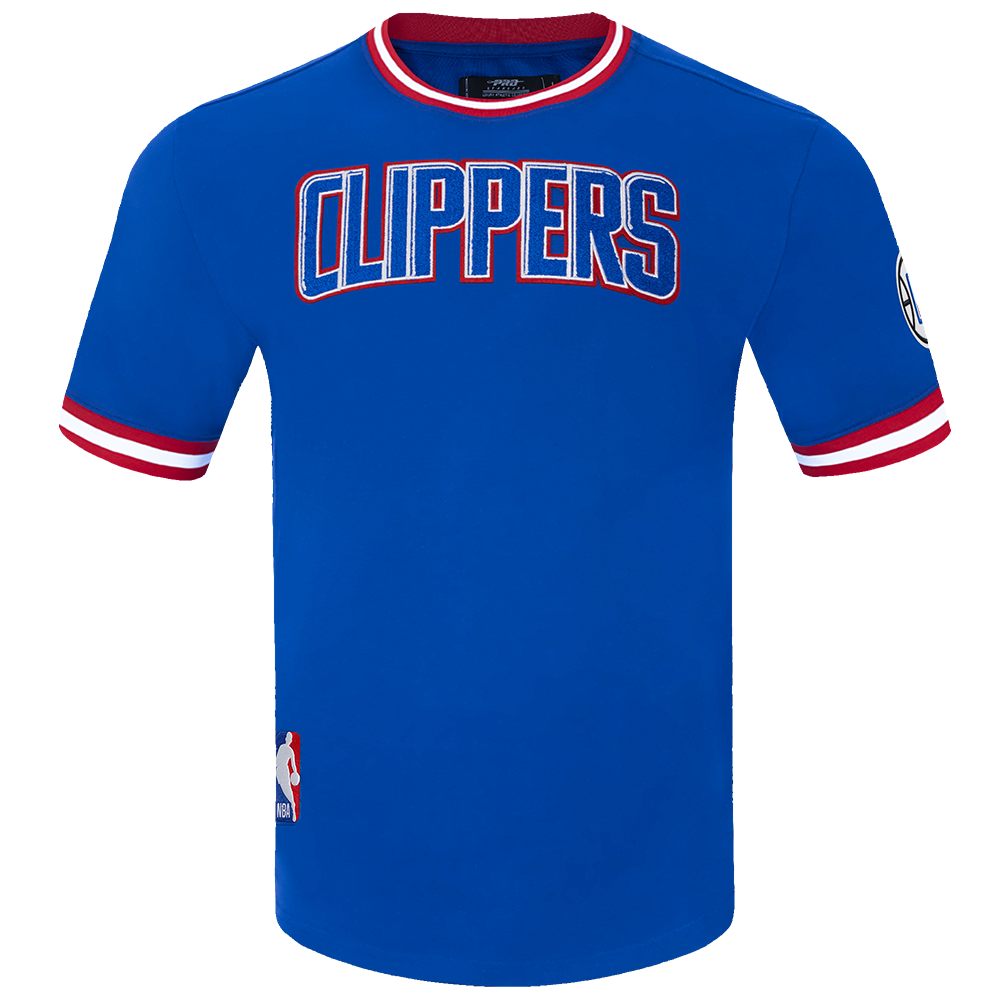 NBA LOS ANGELES CLIPPERS CLASSIC CHENILLE MEN'S JERSEY (ROYAL BLUE/RED)