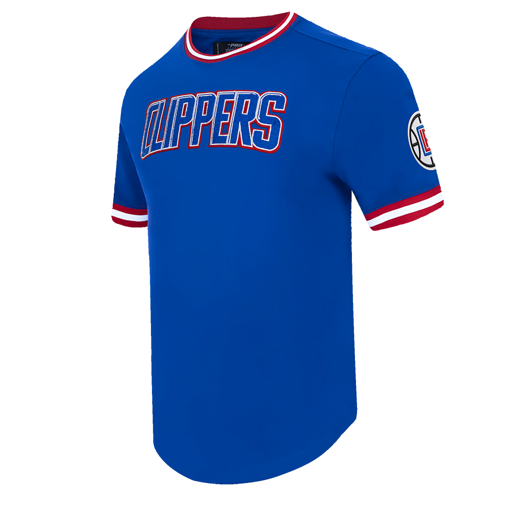 NBA LOS ANGELES CLIPPERS CLASSIC CHENILLE MEN'S JERSEY (ROYAL BLUE/RED)