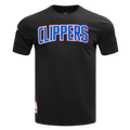 NBA LOS ANGELES CLIPPERS CLASSIC CHENILLE T-SHIRT POUR HOMME (NOIR)