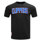 NBA LOS ANGELES CLIPPERS CLASSIC CHENILLE T-SHIRT POUR HOMME (NOIR)