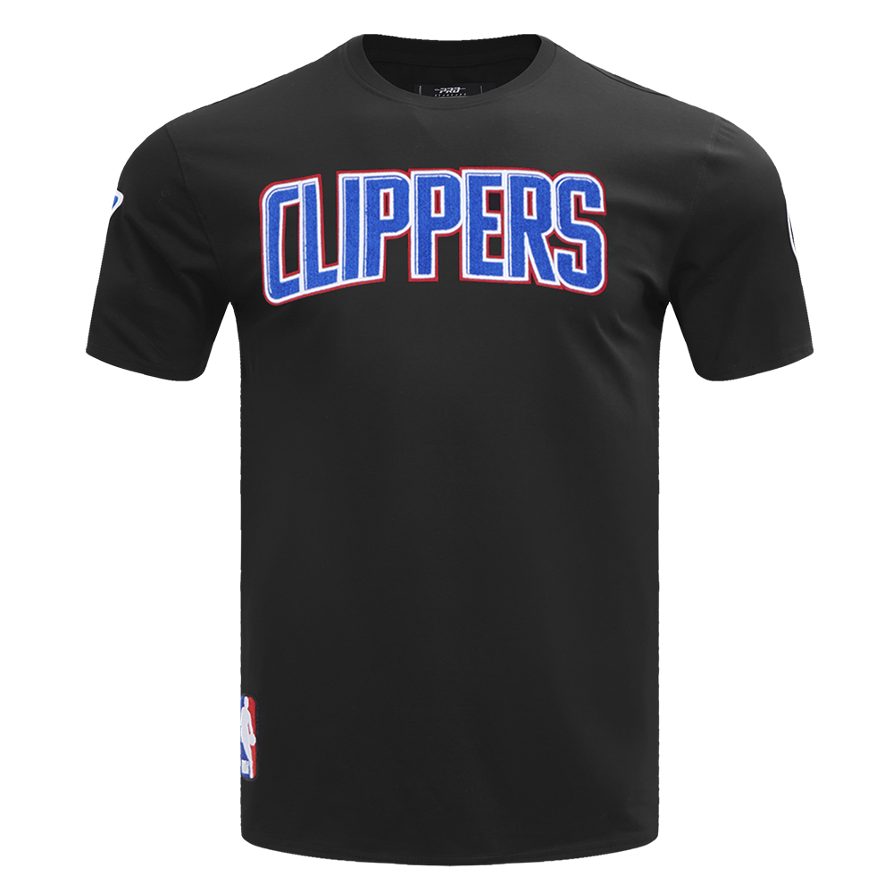 NBA LOS ANGELES CLIPPERS CLASSIC CHENILLE T-SHIRT POUR HOMME (NOIR)