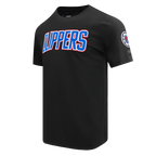 NBA LOS ANGELES CLIPPERS CLASSIC CHENILLE T-SHIRT POUR HOMME (NOIR)