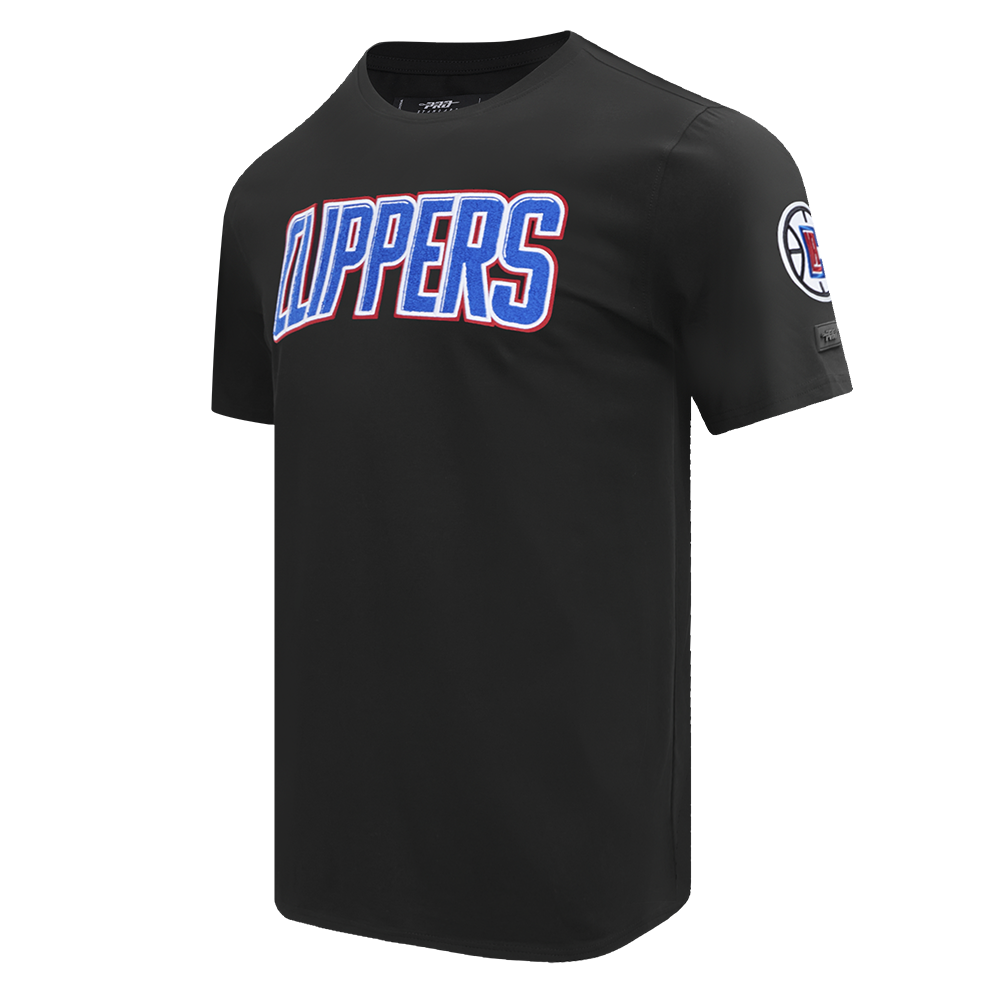 NBA LOS ANGELES CLIPPERS CLASSIC CHENILLE T-SHIRT POUR HOMME (NOIR)