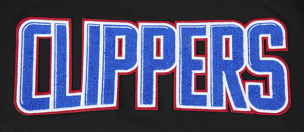 NBA LOS ANGELES CLIPPERS CLASSIC CHENILLE T-SHIRT POUR HOMME (NOIR)