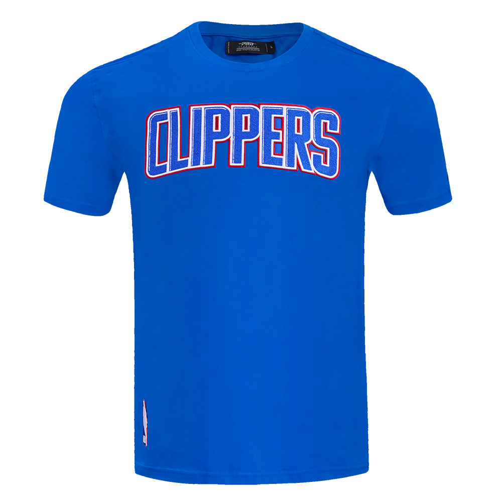 NBA LOS ANGELES CLIPPERS CLASSIC CHENILLE T-SHIRT POUR HOMME (BLEU ROYAL)