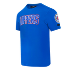 NBA LOS ANGELES CLIPPERS CLASSIC CHENILLE T-SHIRT POUR HOMME (BLEU ROYAL)