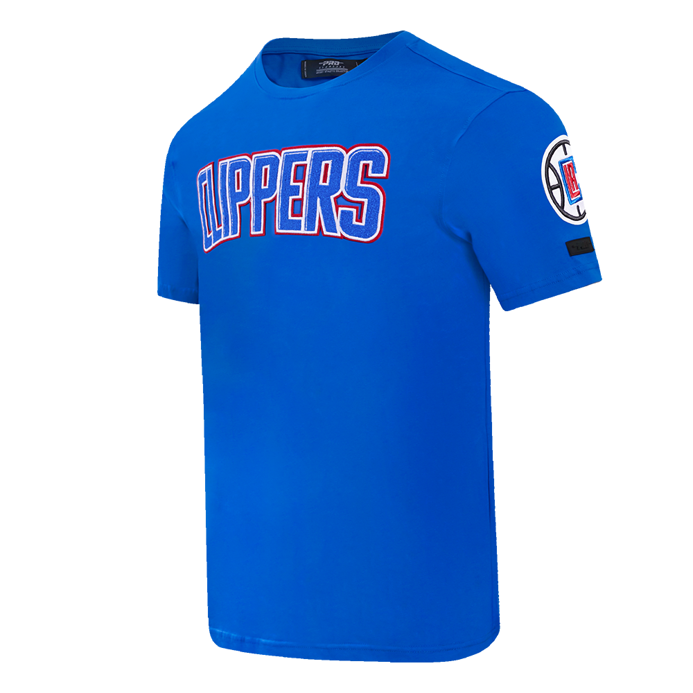 NBA LOS ANGELES CLIPPERS CLASSIC CHENILLE T-SHIRT POUR HOMME (BLEU ROYAL)