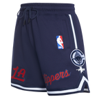 NBA LOS ANGELES CLIPPERS CLASSIC CHENILLE MEN'S DK SHORT (MIDNIGHT NAVY)