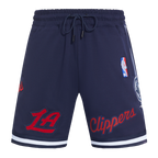 NBA LOS ANGELES CLIPPERS CLASSIC CHENILLE MEN'S DK SHORT (MIDNIGHT NAVY)