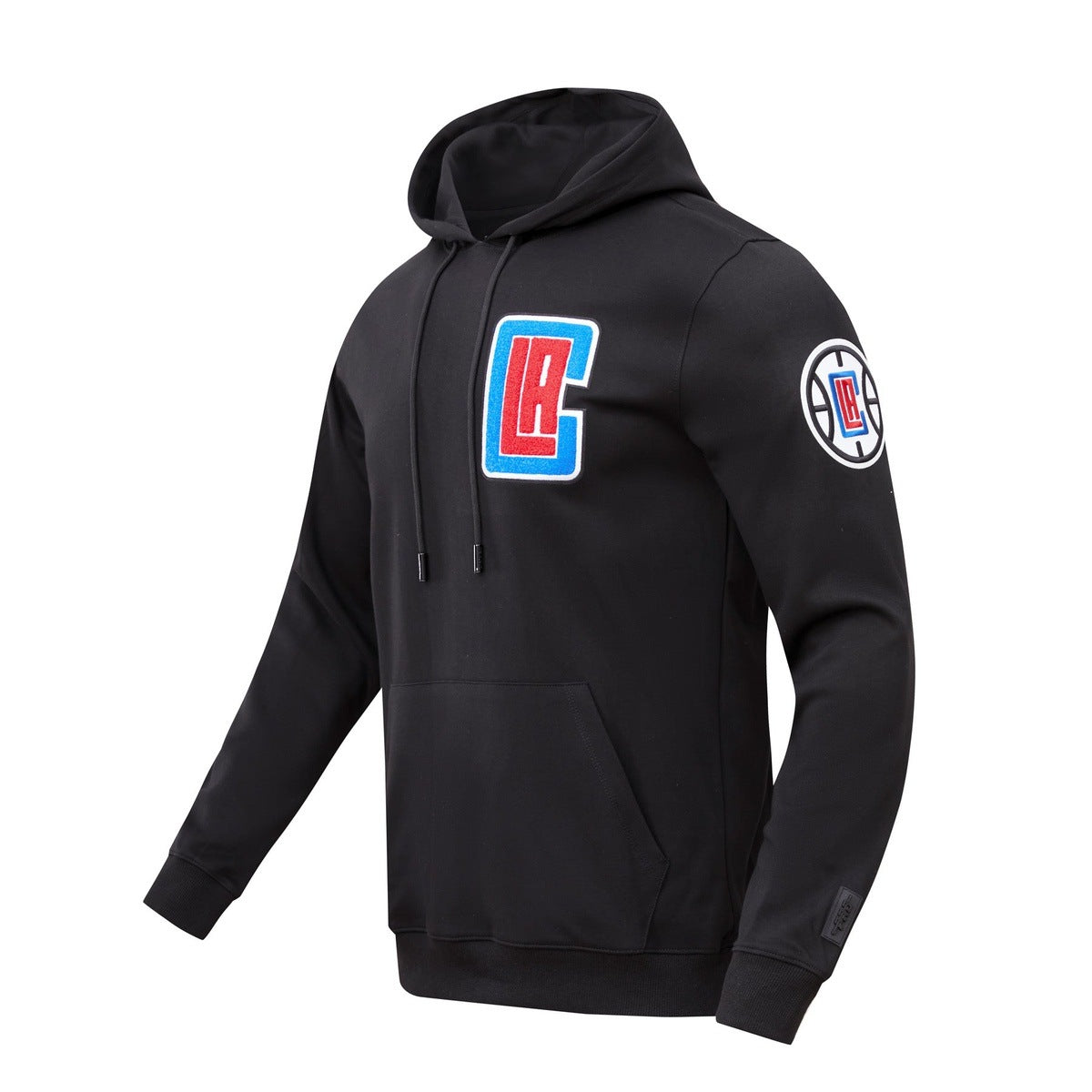 NBA LOS ANGELES CLIPPERS CLASSIC CHENILLE MEN'S PO HOODIE (BLACK)