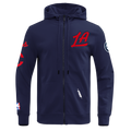 NBA LOS ANGELES CLIPPERS CLASSIC CHENILLE MEN'S DK FULL ZIP PULLOVER HOODIE (MIDNIGHT NAVY)