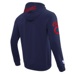 NBA LOS ANGELES CLIPPERS CLASSIC CHENILLE MEN'S DK FULL ZIP PULLOVER HOODIE (MIDNIGHT NAVY)