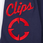 NBA LOS ANGELES CLIPPERS CLASSIC CHENILLE MEN'S DK FULL ZIP PULLOVER HOODIE (MIDNIGHT NAVY)