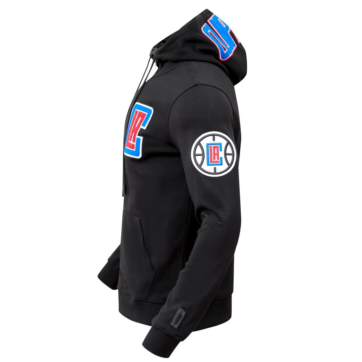 NBA LOS ANGELES CLIPPERS CLASSIC CHENILLE MEN'S FULL ZIP PULLOVER HOODIE (BLACK)