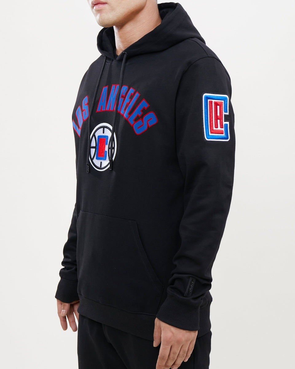 NBA LOS ANGELES CLIPPERS CLASSIC MEN'S PULLOVER HOODIE (BLACK)