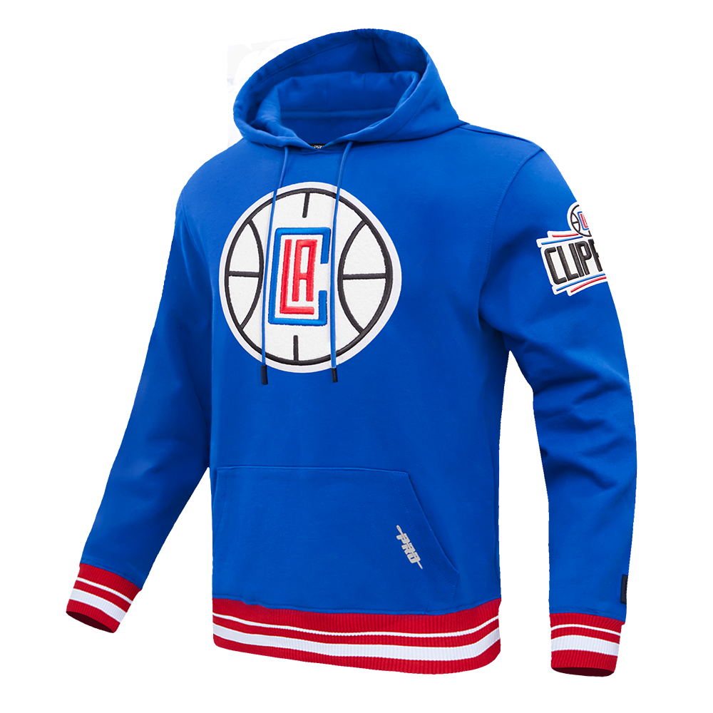 NBA LOS ANGELES CLIPPERS RETRO CLASSIC MEN'S PO HOODIE (ROYAL BLUE/RED)