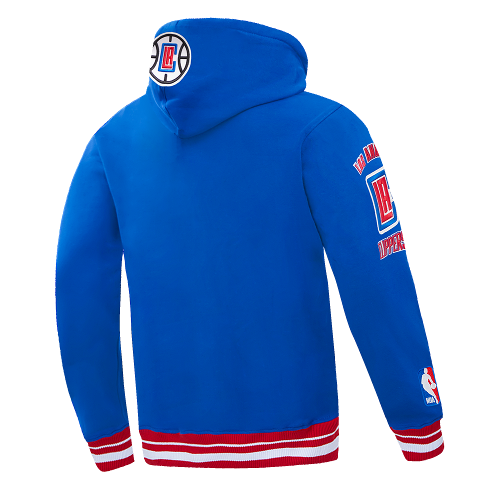NBA LOS ANGELES CLIPPERS RETRO CLASSIC MEN'S PO HOODIE (ROYAL BLUE/RED)