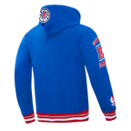 NBA LOS ANGELES CLIPPERS RETRO CLASSIC MEN'S PO HOODIE (ROYAL BLUE/RED)