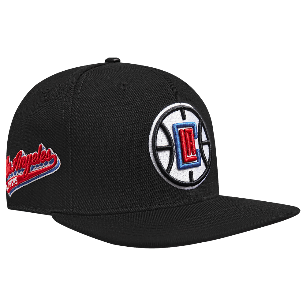 NBA LOS ANGELES CLIPPERS SCRIPT TAIL WOOL SNAPBACK (BLACK)