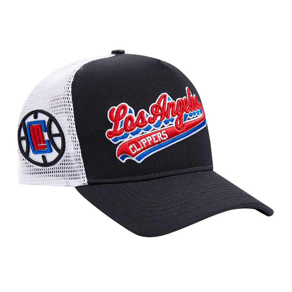 NBA LOS ANGELES CLIPPERS SCRIPT TAIL TRUCKER HAT (BLACK)