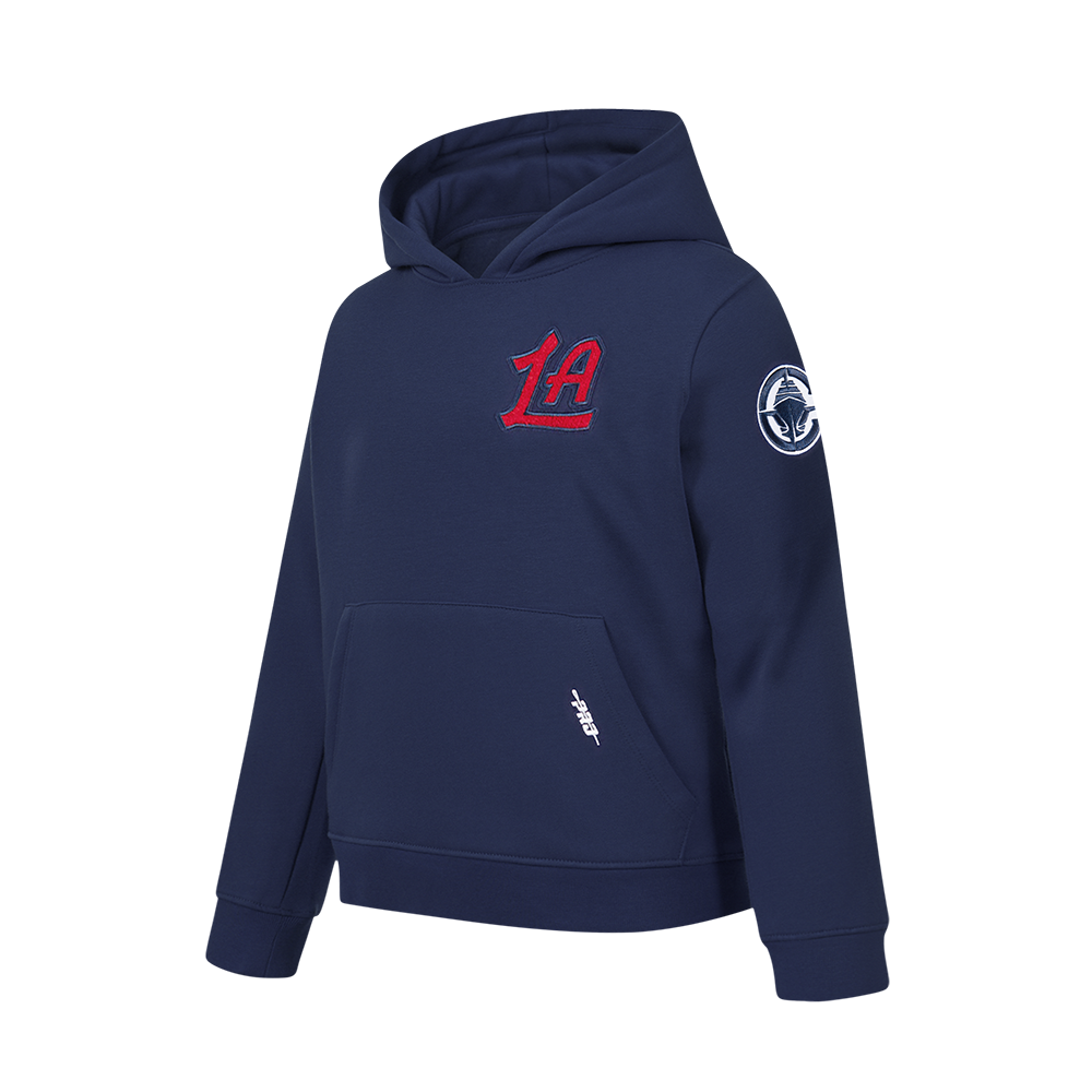 NBA LOS ANGELES CLIPPERS CLASSIC BIG BOY'S FLEECE PULLOVER HOODIE (MIDNIGHT NAVY)