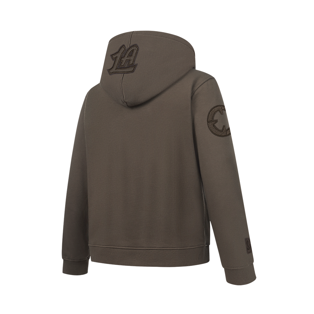 NBA LOS ANGELES CLIPPERS NEUTRAL BIG BOY'S FLC PO HOODIE (DARK TAUPE)