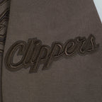 NBA LOS ANGELES CLIPPERS NEUTRAL BIG BOY'S FLC PO HOODIE (DARK TAUPE)