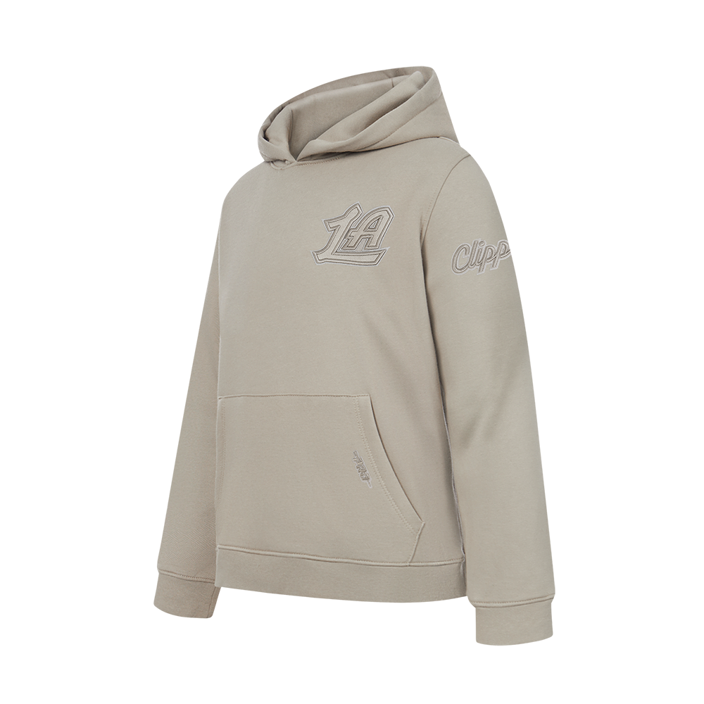 NBA LOS ANGELES CLIPPERS NEUTRAL BIG BOY'S FLC PO HOODIE (TAUPE)