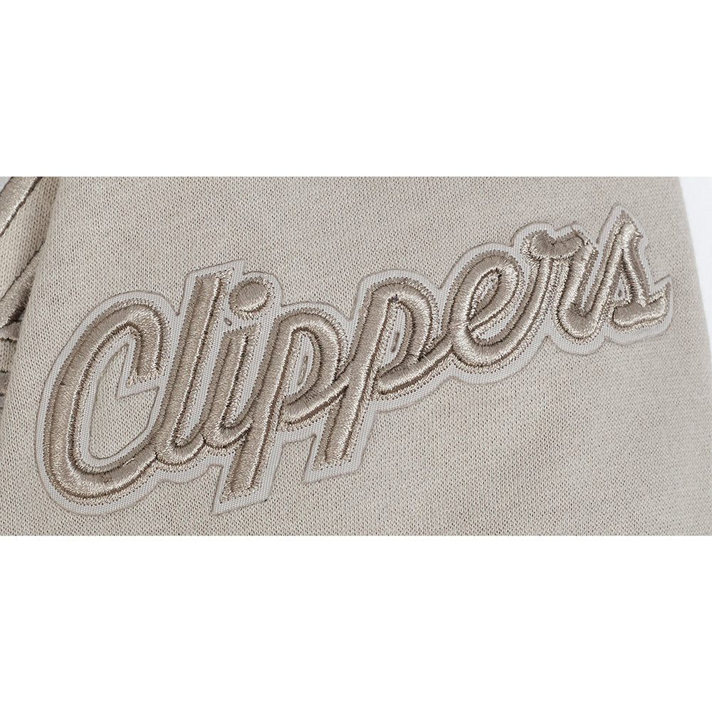 NBA LOS ANGELES CLIPPERS NEUTRAL BIG BOY'S FLC PO HOODIE (TAUPE)