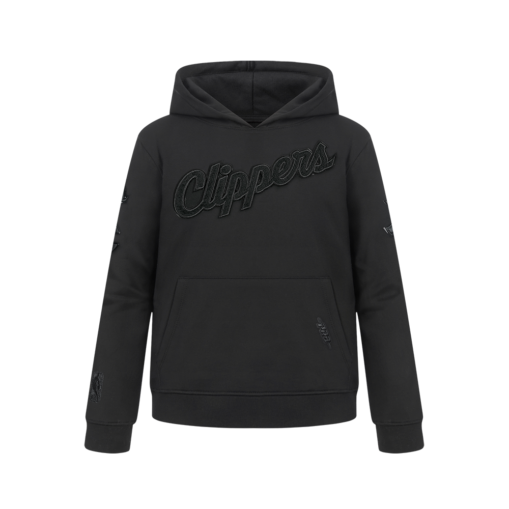 NBA LOS ANGELES CLIPPERS TRIPLE BLACK BIG BOY'S FLC PO HOODIE (BLACK)